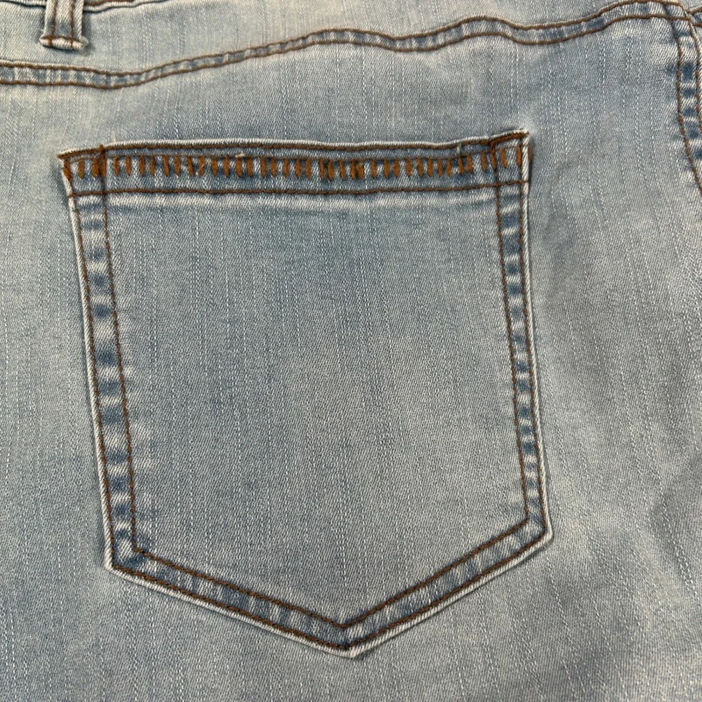 Bit & Bridle Western Denim Jean Skirt Light Wash Stretch Size 16 - Picture 8 of 8
